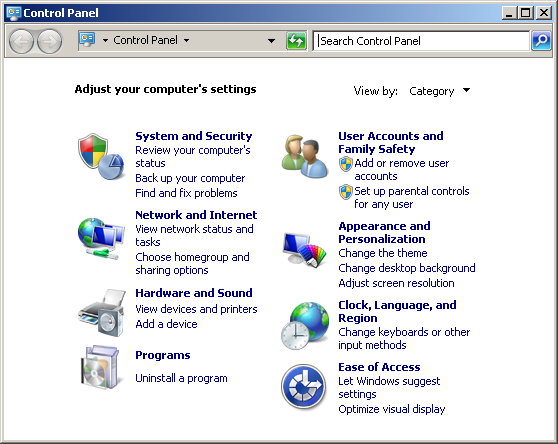 Windows Vista Static Ip