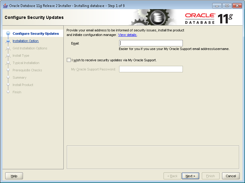 Most developers want to Create and configure a database. If that's your desire, leave the default radio button checked. Click the Next button to continue.