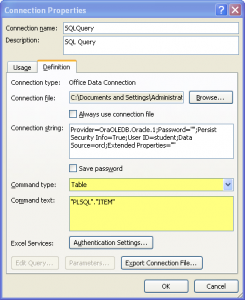 SQL Query in Excel 2007 | MacLochlainns Weblog
