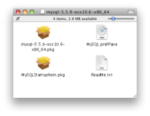 mysql for mac os x 10.7