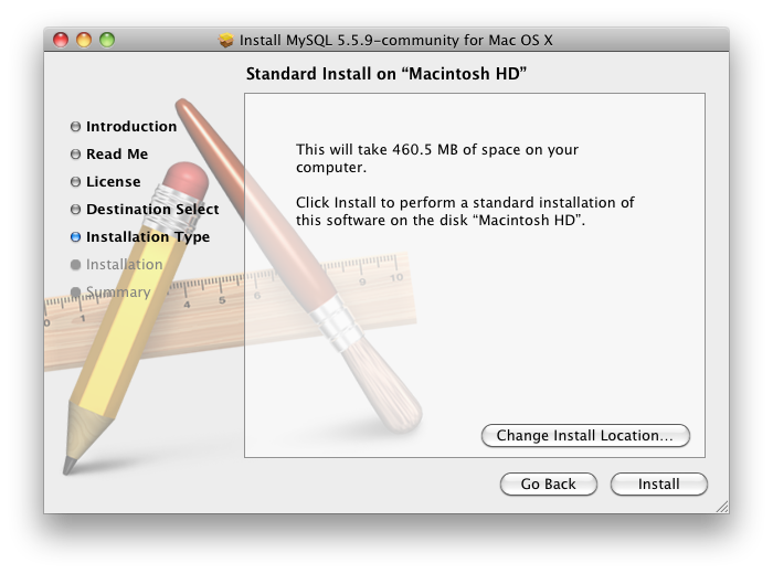 Install mysql mac terminal