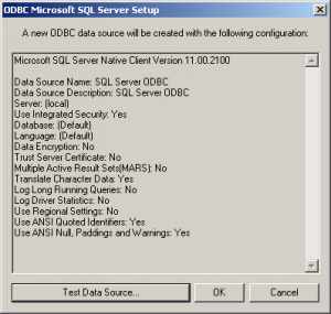 SQL Server ODBC DSN | MacLochlainns Weblog