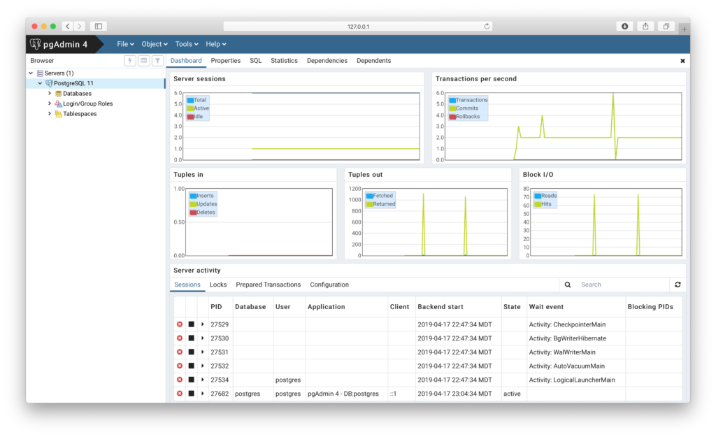 Install PostgreSQL on Mojave